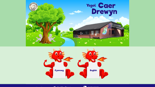 Screenshot of the Ysgol Caer Drewyn PTFA website