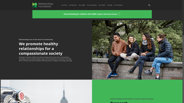 Screenshot of the The Relationships Foundation website