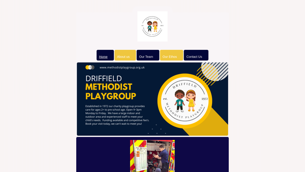 Screenshot of the Driffield Methodist Playgroup website