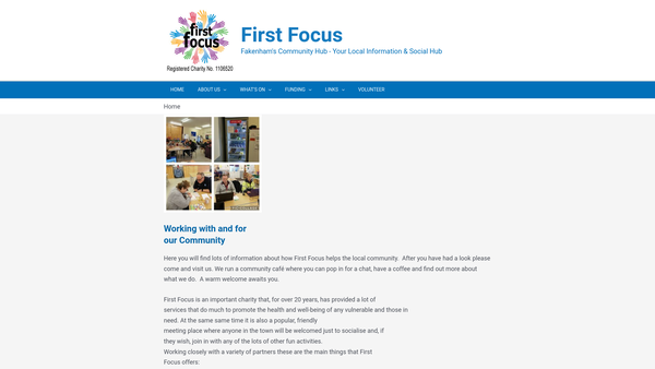 Screenshot of the First Focus Fakenham website