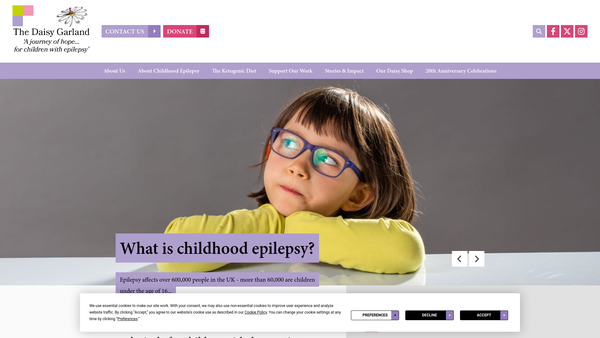 Screenshot of the The Daisy Garland website