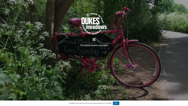 Screenshot of the Dukes Meadows Trust website