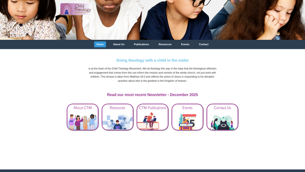 Screenshot of the The Child Theology Movement Ltd website