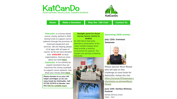 Screenshot of the Katcando website
