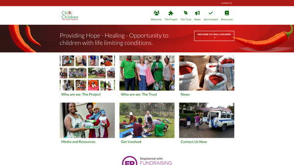 Screenshot of the Chilli Children Of Rukungiri (Uganda) website