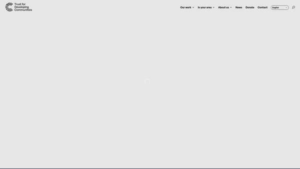 Screenshot of the The Trust For Developing Communities website