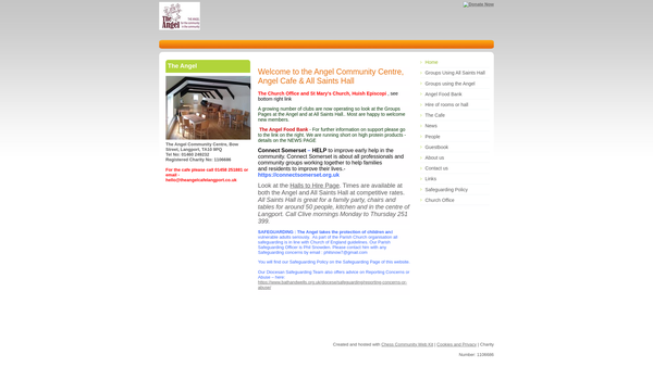 Screenshot of the Langport Church Community Trust website