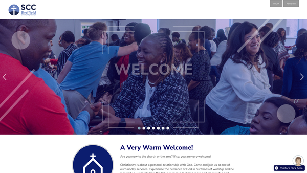 Screenshot of the Faith Ministries UK Churches website