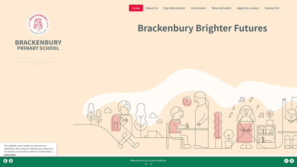 Screenshot of the Friends Of Brackenbury School website