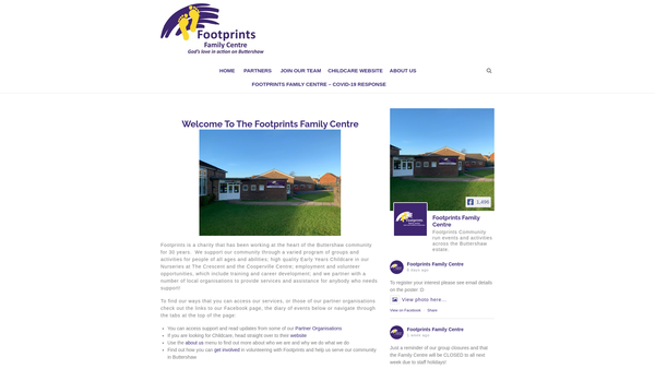 Screenshot of the Buttershaw Christian Family Centre Limited website