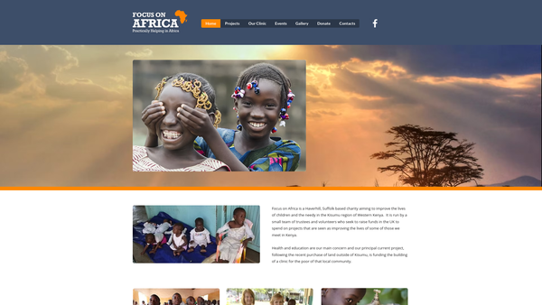 Screenshot of the Focus On Africa: A Tribute To Peter Plumb website