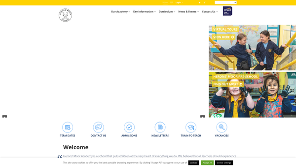 Screenshot of the Friends Of Heron's Moor School website