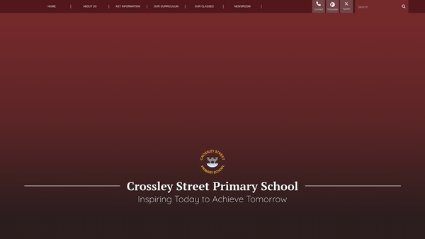 Screenshot of the Crossley Street Primary School P.T.A. website