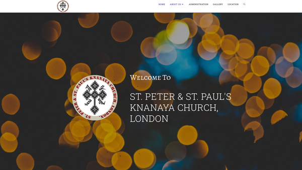 Screenshot of the St. Peter & St. Paul's Knanaya Church London website