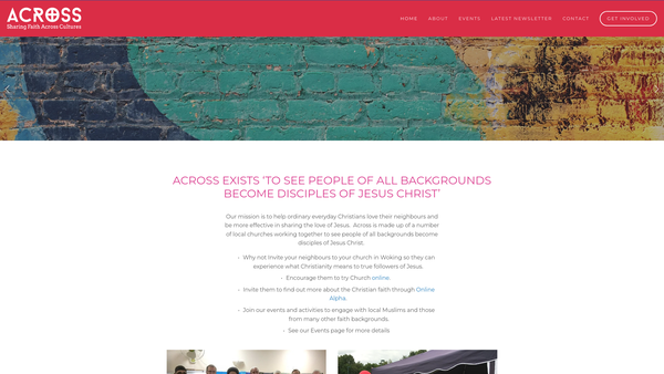 Screenshot of the Cross Cultural Ministry In Woking website