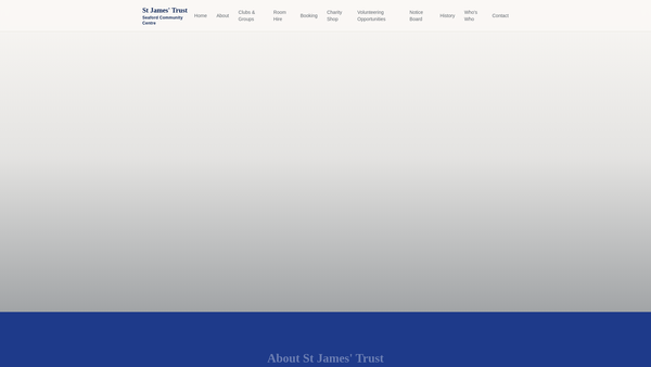 Screenshot of the St James' Trust (Seaford) website