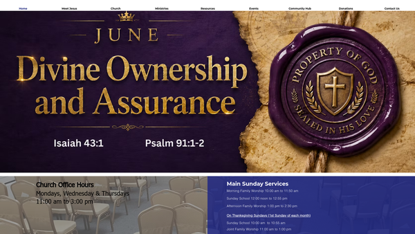 Screenshot of the Redeemed Christian Church Of God ("Rccg") Living Water Parish (Stoke-On-Trent) website