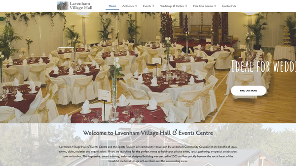 Screenshot of the Lavenham Community Council website