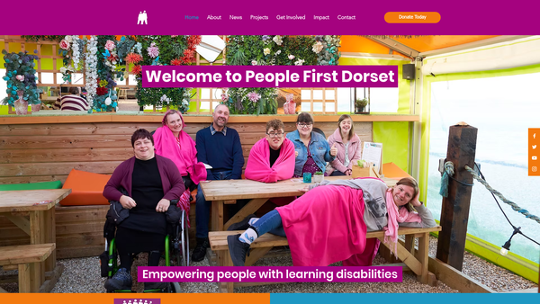 Screenshot of the People First Dorset website
