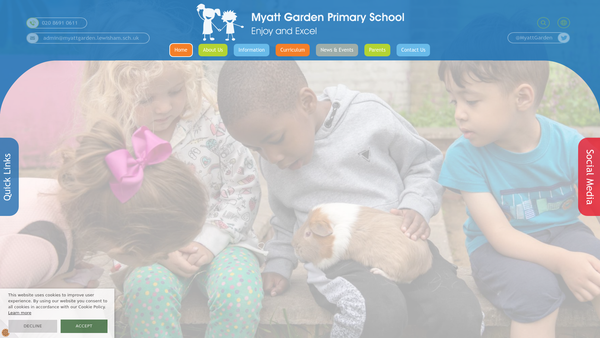 Screenshot of the Friends Of Myatt Garden website
