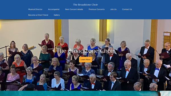 Screenshot of the The Broadstone Choir website