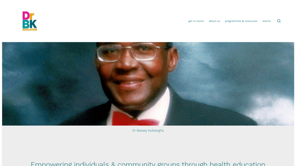 Screenshot of the Dr Bassey Kubiangha Education Trust website