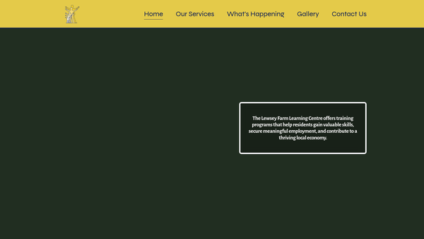 Screenshot of the Lewsey Farm Learning Centre website