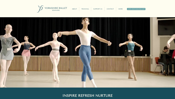 Screenshot of the Yorkshire Ballet Seminars website
