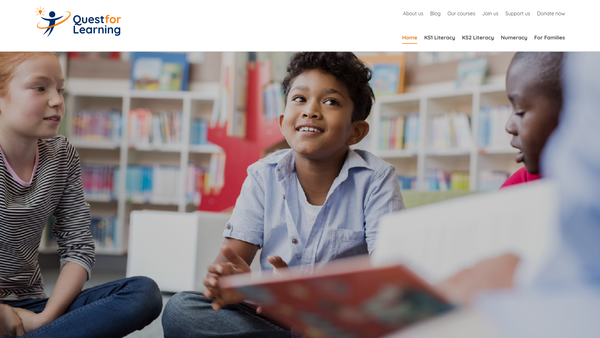Screenshot of the Quest For Learning website
