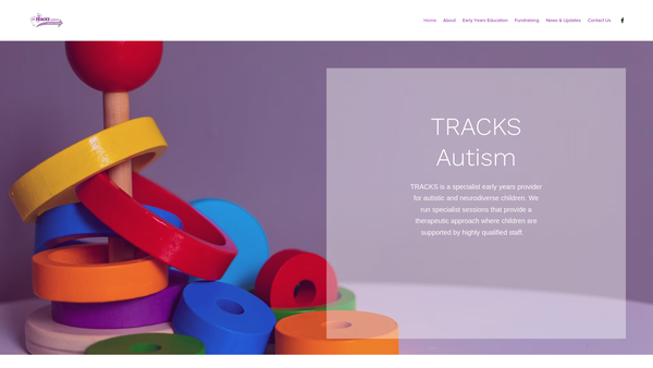 Screenshot of the Tracks Autism website