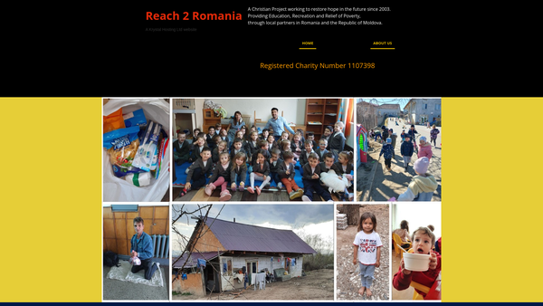 Screenshot of the Reach 2 Romania website