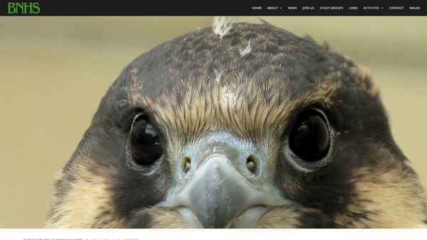 Screenshot of the Bath Natural History Society website