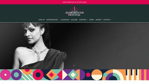 Screenshot of the Northern Aldborough Festival website