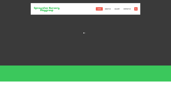 Screenshot of the Sprowston Nursery Playgroup website