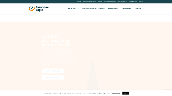 Screenshot of the Emotional Logic Centre website