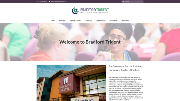 Screenshot of the Bradford Trident Limited website