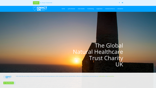 Screenshot of the The Global Natural Health Care Trust website