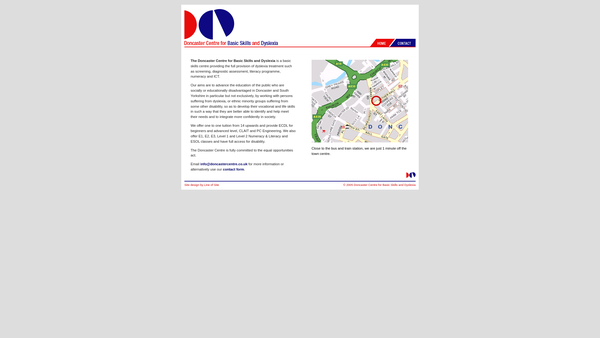 Screenshot of the Doncaster Centre For Basic Skills And Dyslexia Limited website