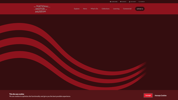 Screenshot of the The National Motor Museum Trust Limited website
