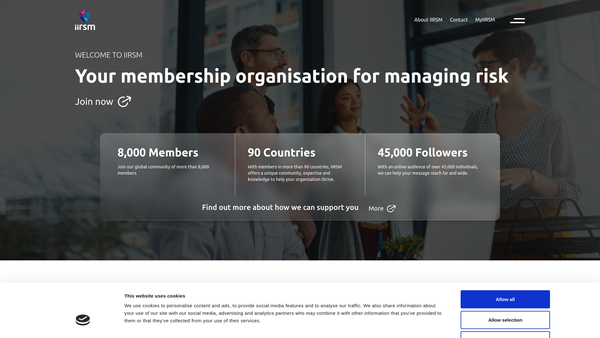 Screenshot of the International Institute Of Risk And Safety Management website