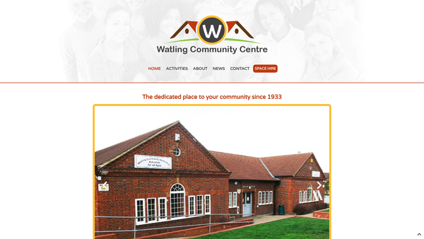 Screenshot of the Watling Community Association website