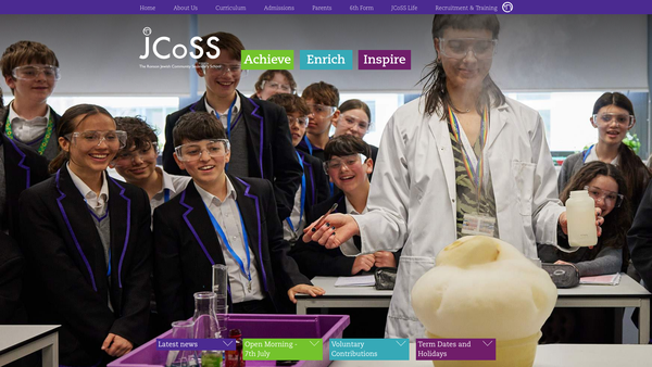 Screenshot of the The Jewish Community Secondary School Trust website