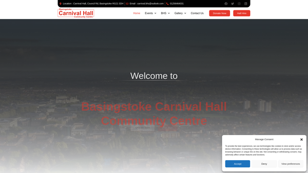 Screenshot of the Basingstoke Hindu Society website