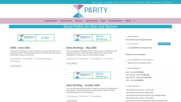 Screenshot of the Parity website