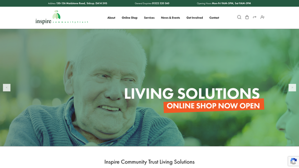 Screenshot of the Inspire Community Trust website