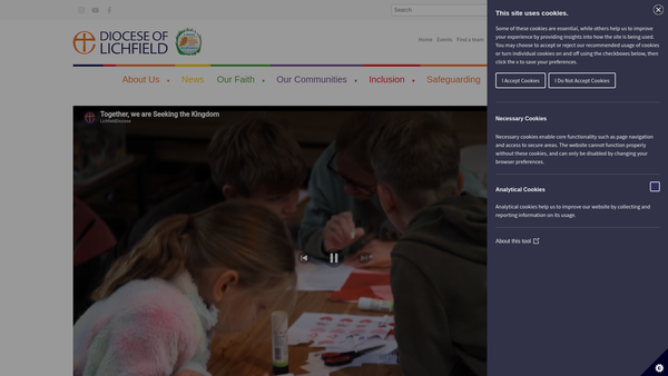 Screenshot of the The Lichfield Diocesan Board Of Finance (Incorporated) website