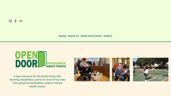 Screenshot of the The Open Door Centre (Swindon & District) Limited website