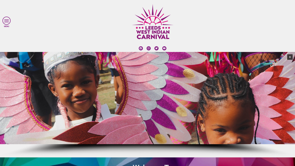 Screenshot of the Leeds West Indian Carnival website