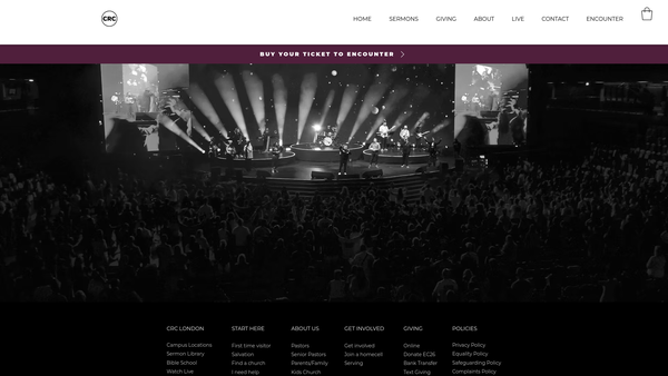 Screenshot of the Revival Church Europe website