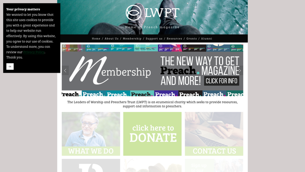 Screenshot of the The Leaders Of Worship And Preachers Trust website